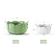 Load image into Gallery viewer, Large Leaf Reverie Planter: Green / H-7&quot; | D-14&quot;
