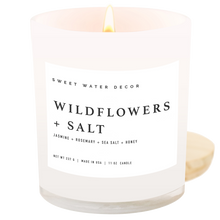 Load image into Gallery viewer, Wildflowers and Salt 11 oz Soy Candle\