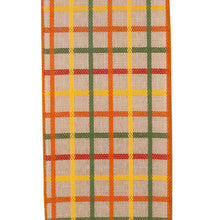 Load image into Gallery viewer, Woven Plaid Craft Tonal Wired, Natural, 4 In, 10 Yards
