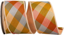 Load image into Gallery viewer, Plaid Diagonal Augusta Tonal, Ginger, 2-1/2 In, 5 Yards