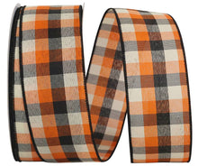 Load image into Gallery viewer, Afternoon Tonal Plaid, Orange/black, 2-1/2 In, 50 Yards