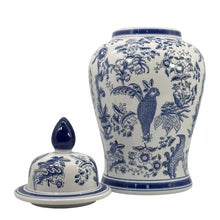 Load image into Gallery viewer, Blue &amp; White Chinoiserie Ceramic Jar 25": Classic Landscape