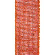 Load image into Gallery viewer, Open Weave Harvest Burlap Wired, Rust, 2-1/2 In, 10 Yards
