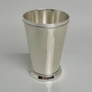 White Silver Brass Mint Julep Cup (L)