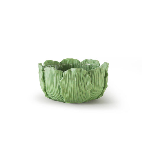 Small Leaf Reverie Planter: Green / H-4.75