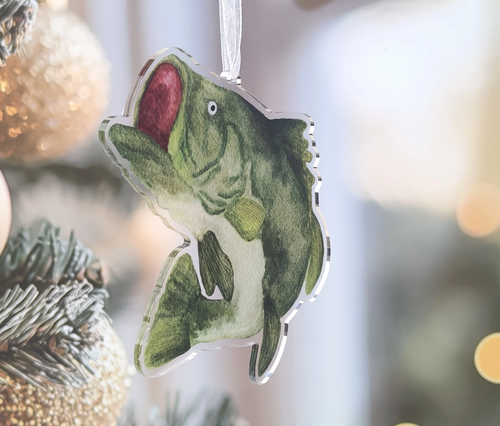 Large Mouth Bass Fish Acrylic Ornament