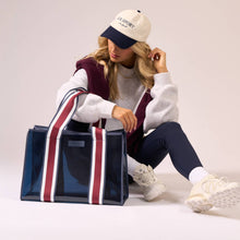 Load image into Gallery viewer, Case-Mate Navy Rugby Stripe Jelly Tote Bag