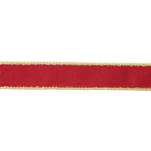Load image into Gallery viewer, 1&quot; Reversible Classic Velvet Wired Ribbon | Burgundy/Gold | 10 Yard Roll