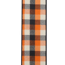 Load image into Gallery viewer, Afternoon Tonal Plaid, Orange/black, 2-1/2 In, 50 Yards