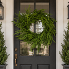 Load image into Gallery viewer, 24” Natural Touch Norfolk Pine Wreath-real touch