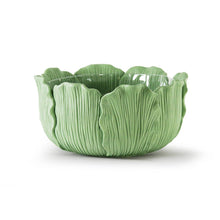 Load image into Gallery viewer, Large Leaf Reverie Planter: Green / H-7&quot; | D-14&quot;