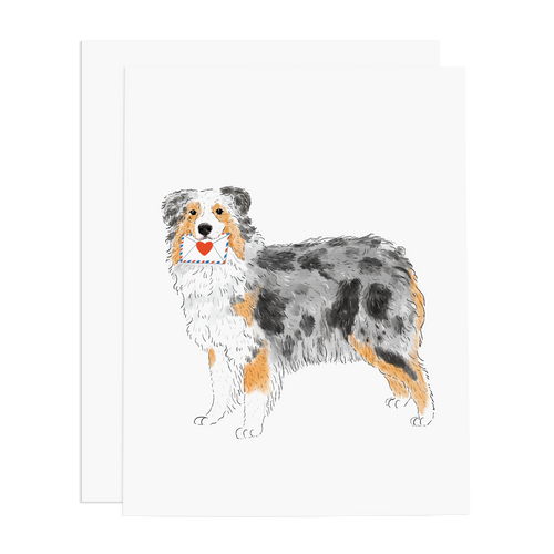 Dog Mail Aussie Greeting Card