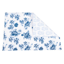 Load image into Gallery viewer, Blue Floral Reversible Placemat Set