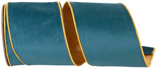 Load image into Gallery viewer, Velvet Touch Deluxe Metallic Dupioni, Teal, 4 In, 5 Yards