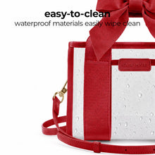 Load image into Gallery viewer, Case-Mate Clear Stadium Bag: Varsity Red Bow