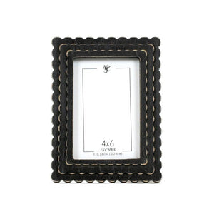 Scalloped Photo Frame 4x6 Black