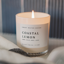 Load image into Gallery viewer, Coastal Lemon 11 oz Soy Candle