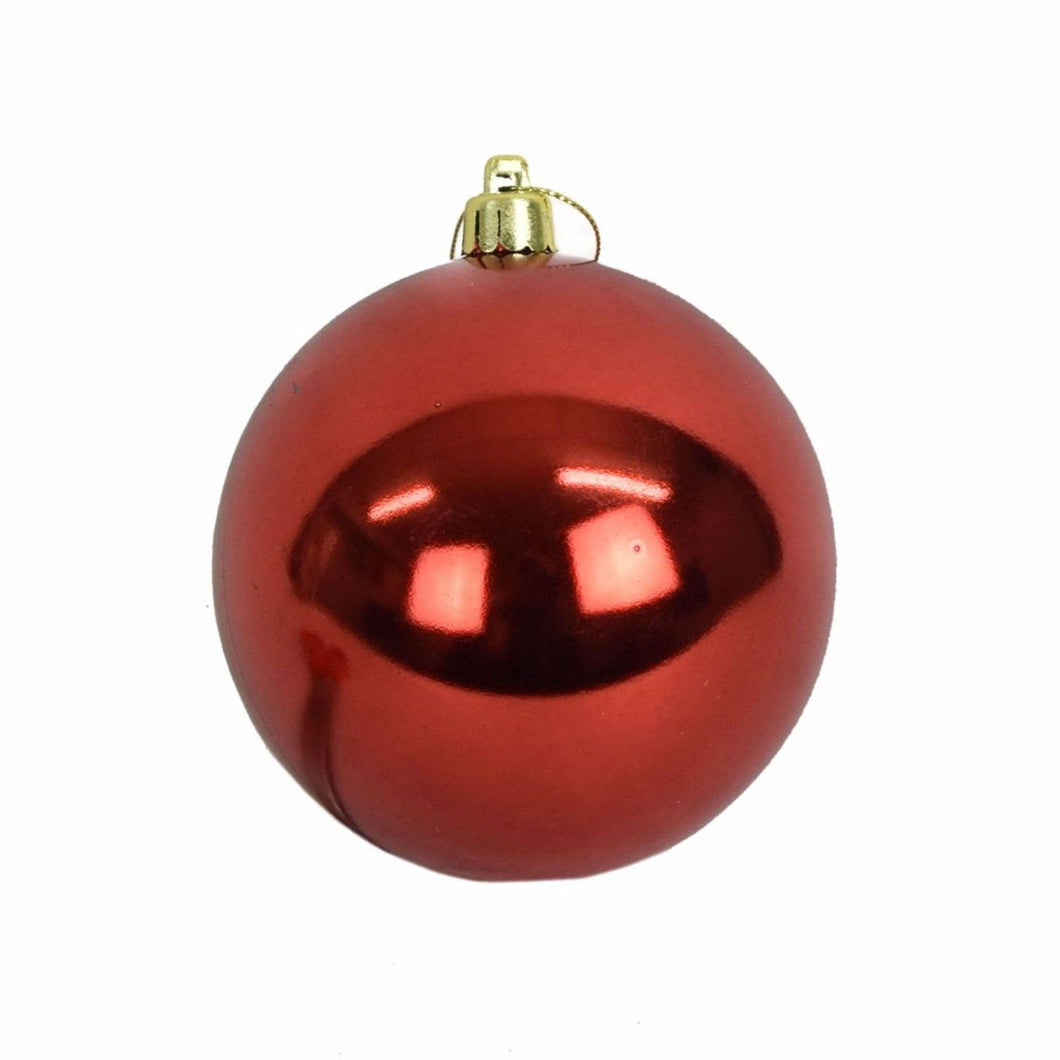 8”  VP UV Resistant Shiny Ball Ornament - Red