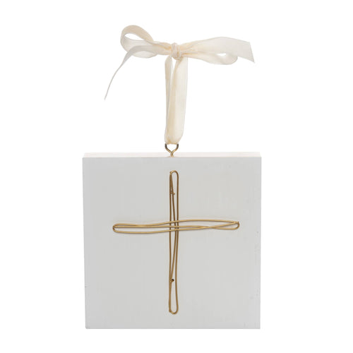 Cross Block Ornament