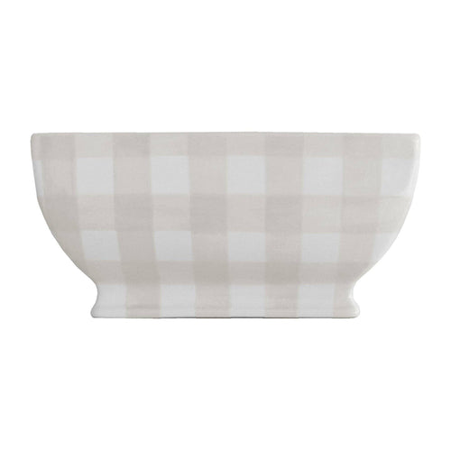 Gingham Planter: Beige / Planter