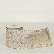 Load image into Gallery viewer, 4inWx10Yard Wired Ribbon-Golden Artisan