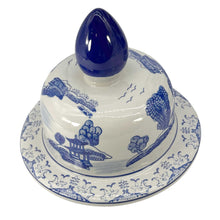 Load image into Gallery viewer, Blue &amp; White Chinoiserie Ceramic Jar 25": Classic Landscape
