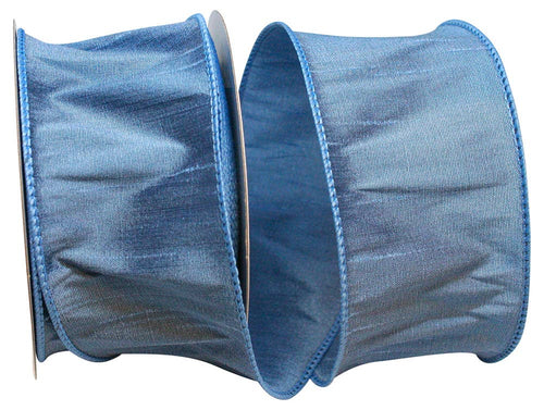 Dupioni Supreme Wired Edge, French Blue, 2-1/2 In, 10 Yards