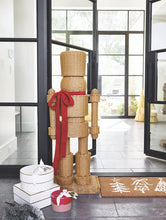Load image into Gallery viewer, All Weather Rattan Nutcracker - Red: Rattan (Synthetic), Metal, Velvet Bow / 48&quot; H x17.5&quot; W x 12&quot; D