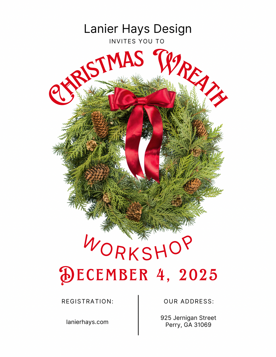 Christmas Wreath Workshop - December 4
