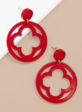 Load image into Gallery viewer, Open Clover Drop Earrings