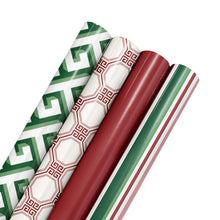 Load image into Gallery viewer, 30" x 10' Wrapping Paper Bundle (4-pack) | Greek Key