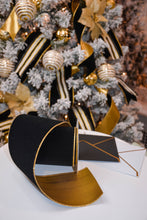 Load image into Gallery viewer, 2.5" Red Velvet Reversible Gold Wired Ribbon
