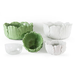 Large Leaf Reverie Planter: Green / H-7" | D-14"