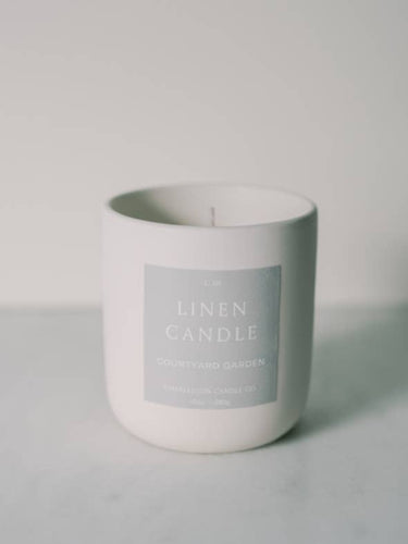L.01 Courtyard Garden Linen Candle