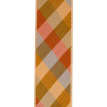 Load image into Gallery viewer, Plaid Diagonal Augusta Tonal, Ginger, 2-1/2 In, 5 Yards