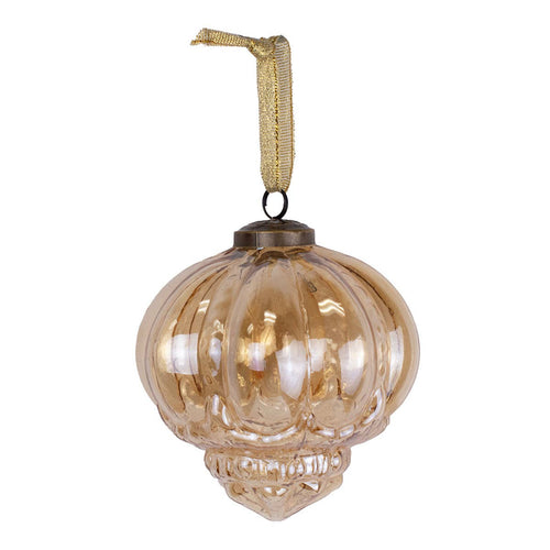 Varese Glass Ornament   Gold   4