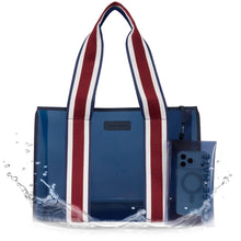 Load image into Gallery viewer, Case-Mate Navy Rugby Stripe Jelly Tote Bag