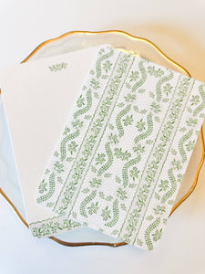 Blue + Green Scallop Notecard Set 