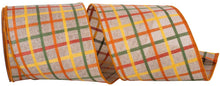 Load image into Gallery viewer, Woven Plaid Craft Tonal Wired, Natural, 4 In, 10 Yards