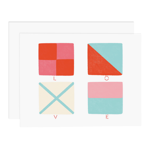 Love Nautical Flags Greeting Card