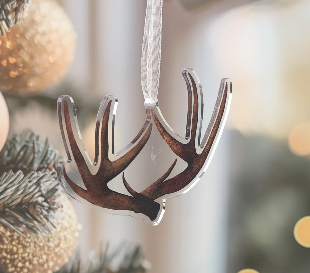 Deer Antler Shed Acrylic Ornament