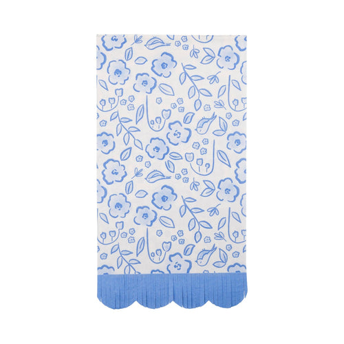PLNP861 - Floral Scatter Fringe Guest Napkin