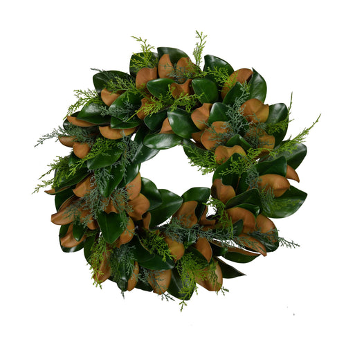 Magnolia Evergreen Wreath - 26 Inch