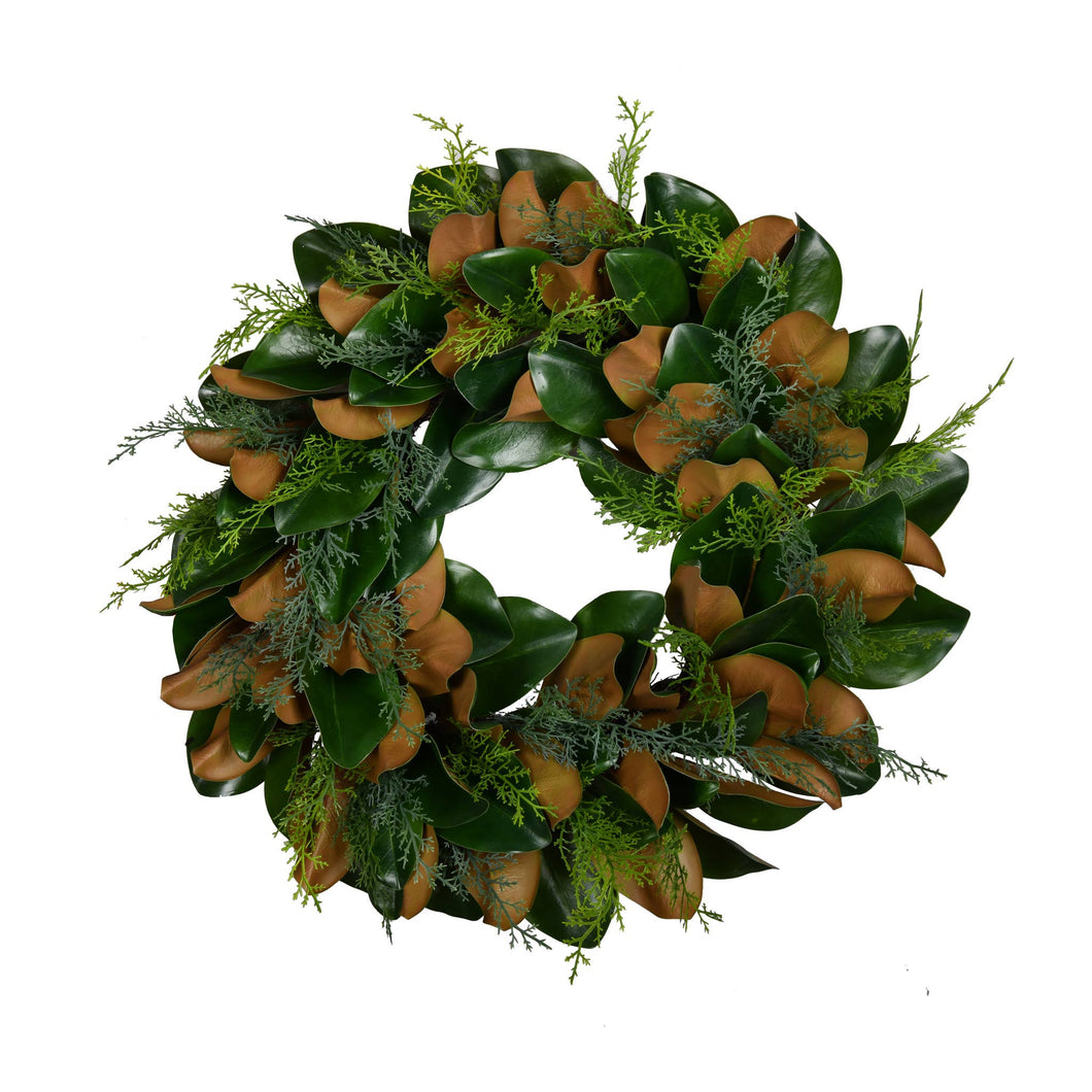 Magnolia Evergreen Wreath - 26 Inch