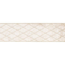 Load image into Gallery viewer, 4&quot; Wired Velvet Ribbon | Champagne with Glittered Diamond | 10 Yard Roll