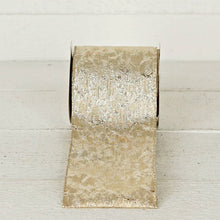 Load image into Gallery viewer, 4inWx10Yard Wired Ribbon-Golden Artisan