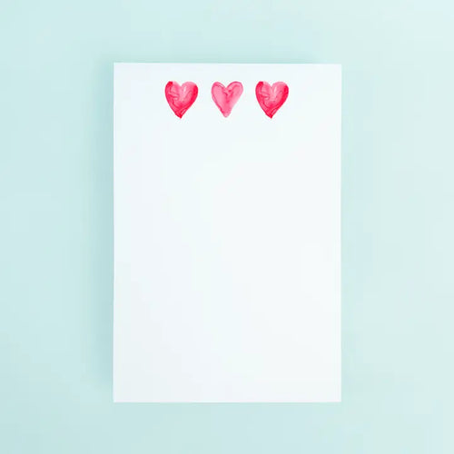 Pink Hearts Notepad