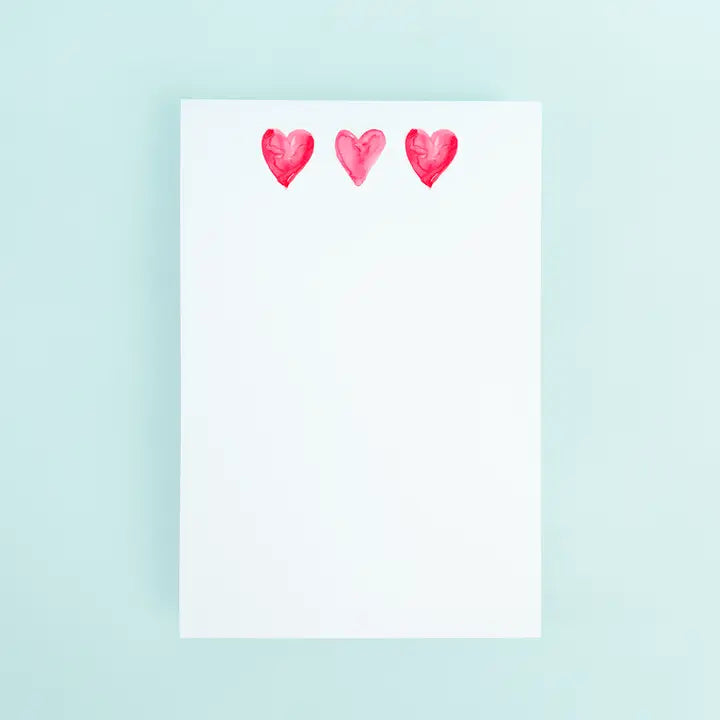 Pink Hearts Notepad