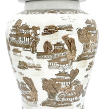 Load image into Gallery viewer, Blue &amp; White Chinoiserie Ceramic Jar 25": Classic Landscape