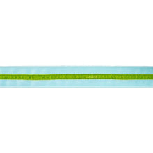 Load image into Gallery viewer, 1 1/2" Wired Velvet Ribbon w/ Trim | Blue w/ Green Trim | 10 Yard Roll